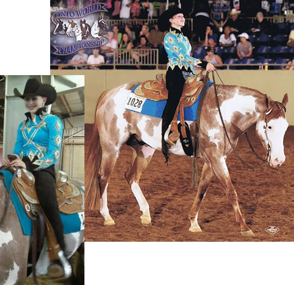 Skyla Whitters and her horse Cosmo at Pinto World.